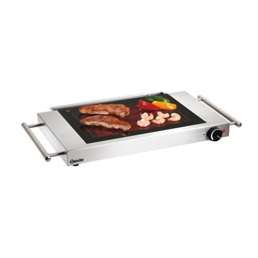 Elektrische Horeca Grillplaat RVS | 38,5x28,5cm