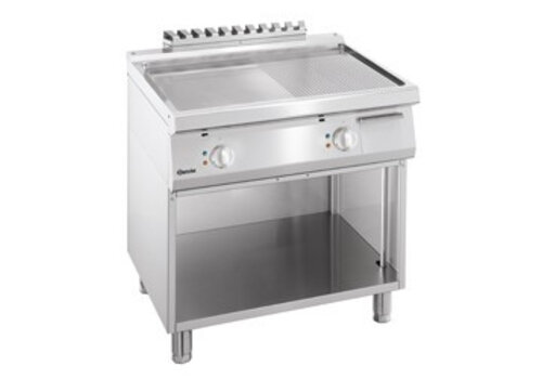  Bartscher Horeca Bakplaat Glad en Geribbeld | 80x70x85cm 