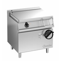 Elektrische kantelbare braadpan met hand bediend kantelwiel