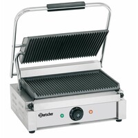 Electrische Contact Grill | Geribbelde Grillplaten