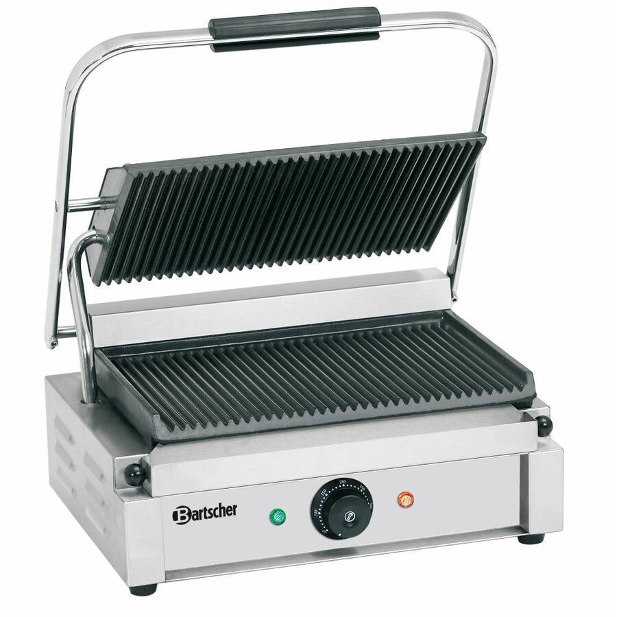 Electrische Contact Grill | Geribbelde Grillplaten