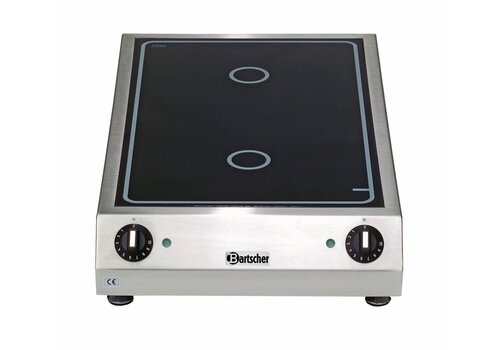  Bartscher Keramisch elektrisch kooktoestel | 2 zones, 3,0 KW 