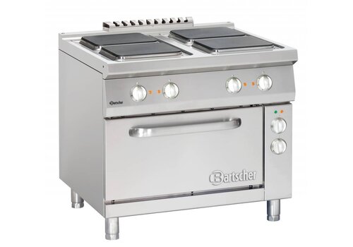  Bartscher 4 elektrische kookplaten met elektrische oven 