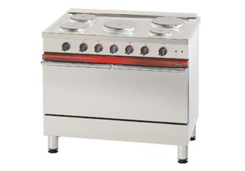  Bartscher elektrisch fornuis met grote oven | 5 platen 