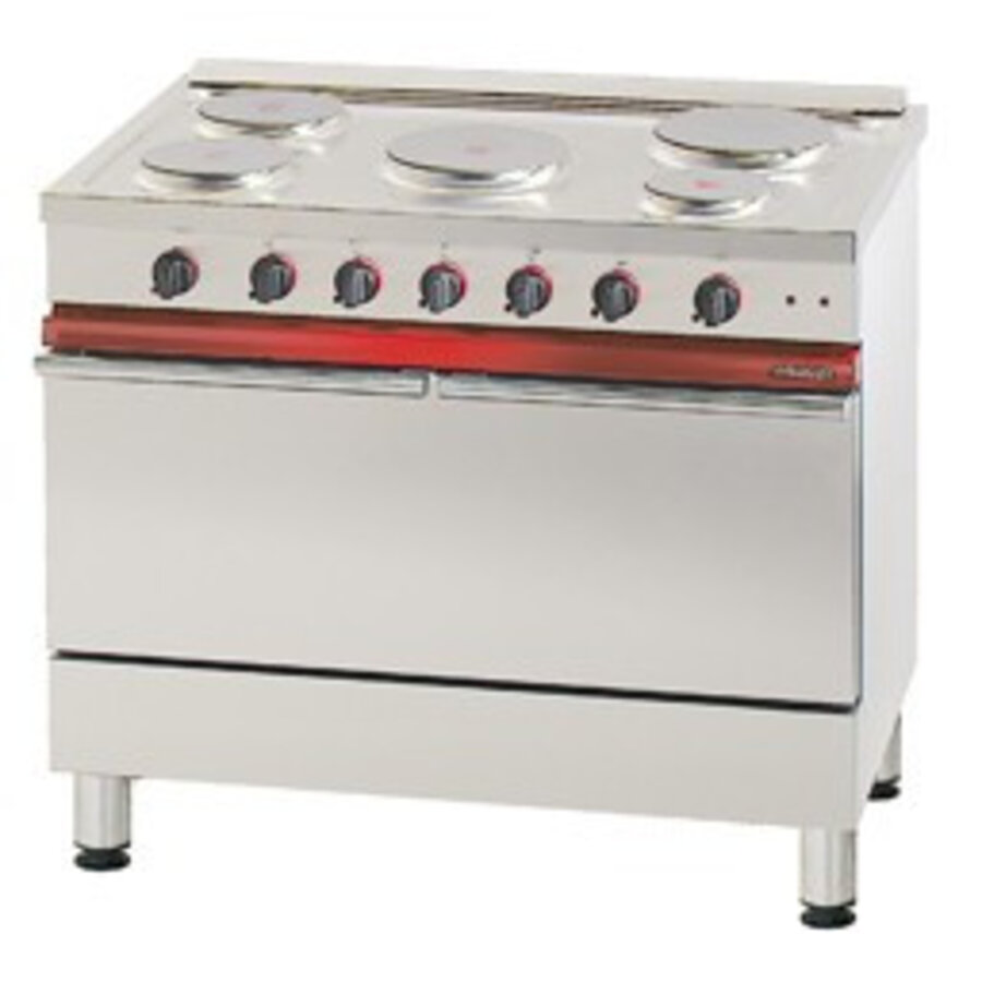 elektrisch fornuis met grote oven | 5 platen
