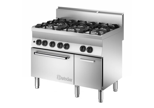  Bartscher Gasfornuis, gasoven en onderbouwkast | 6-pits 