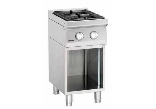  Bartscher Gasfornuis Aardgas Open Onderbouw | 2 Branders 