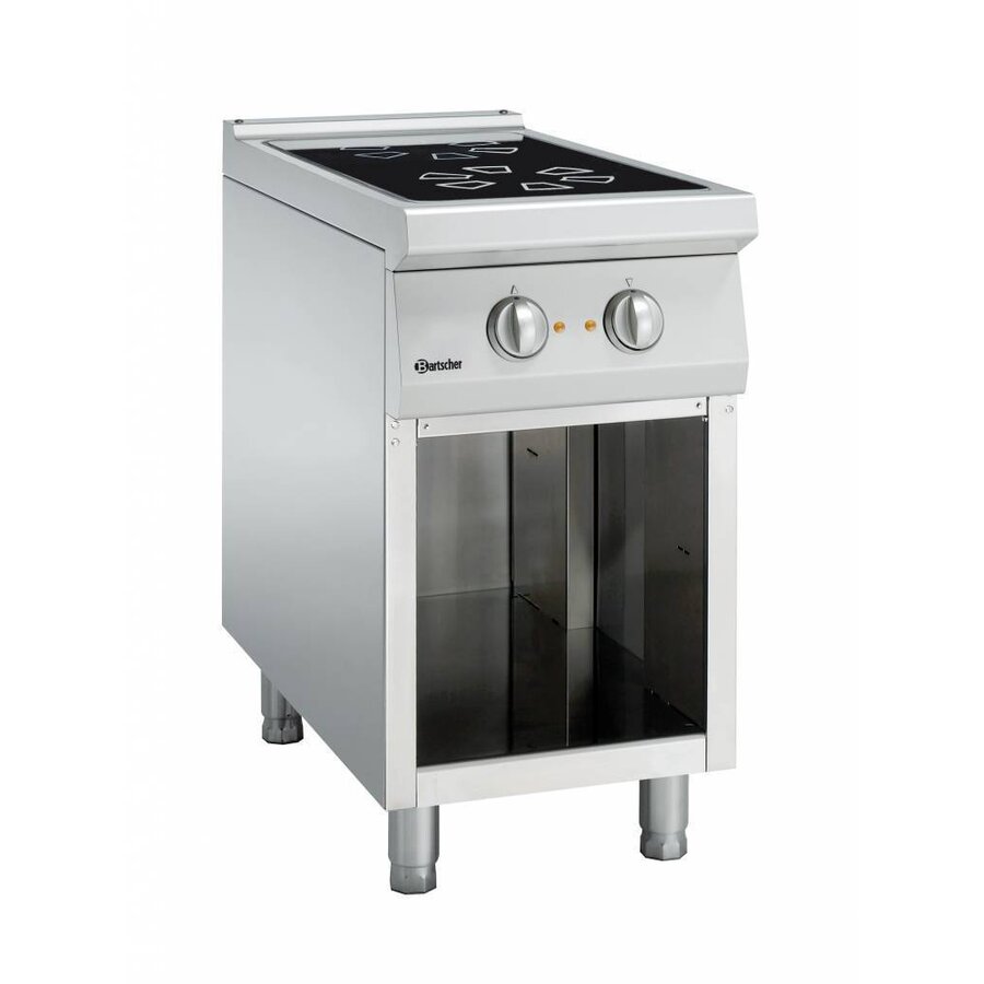 Keramisch fornuis met open onderbouw | 2 zones