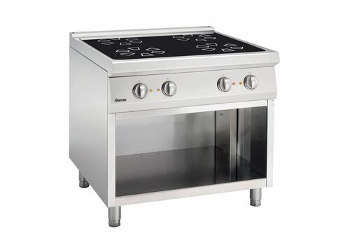  Bartscher profesioneel Keramisch fornuis met open onderbouw 