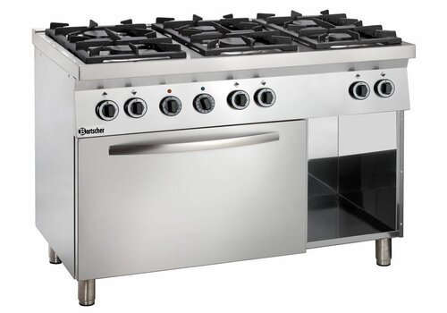  Bartscher Gas Fornuis met Elektrische Oven | 6 Branders 