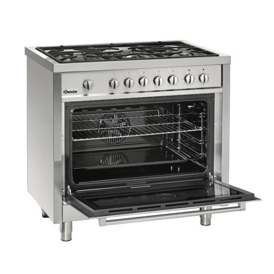 Gasfornuis met elektrische oven met grill | 5 Branders