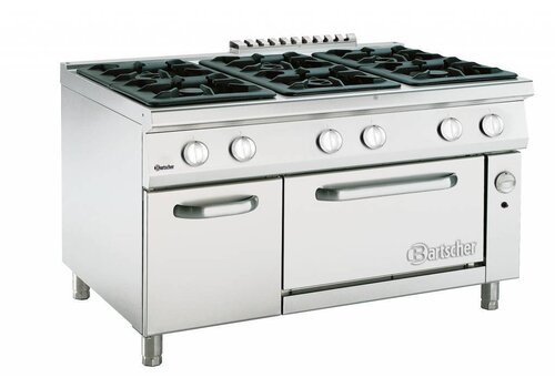  Bartscher Gasfornuis met gasoven | 6-pits 