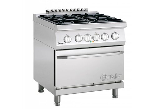  Bartscher Gasfornuis met elektrische oven | 4 Branders 