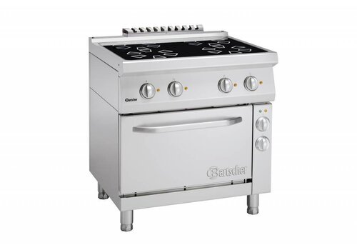  Bartscher Keramisch fornuis met elektrische oven | 4 kookzones 