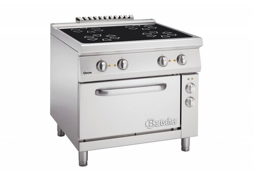 Bartscher Keramisch fornuis met elektrische oven | 4 kookzones 