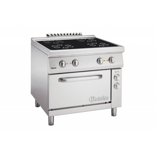  Bartscher Keramisch fornuis met elektrische oven | 4 kookzones 