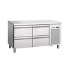 Bartscher Koelwerkbank Roestvrijstaal 4 schuiflades | 134 x 70 x 85 cm