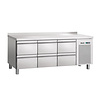 RVS Koelwerkbank | 6 schuiflades | 179 x 70 x 85 cm