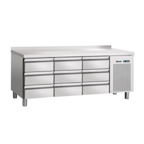  Bartscher Koelwerkbank RVS 9 lades met waterkering | 180 x 70 x 85 cm 