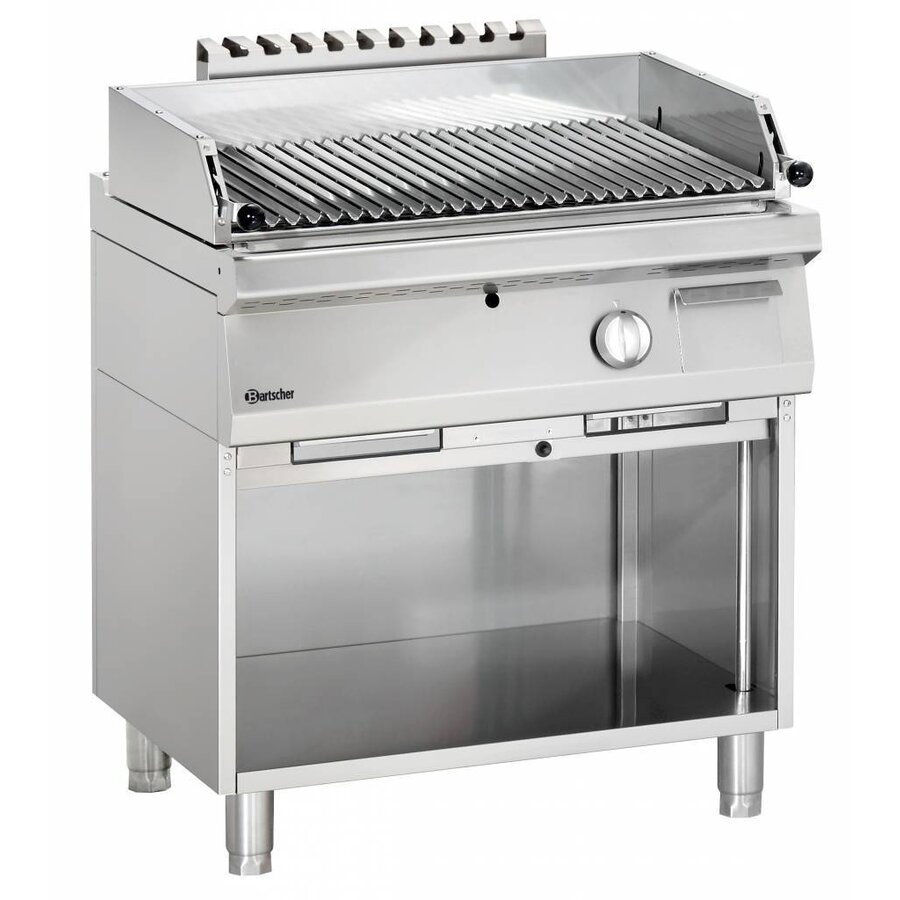 Gas lavasteengrill met open onderbouw Serie 700