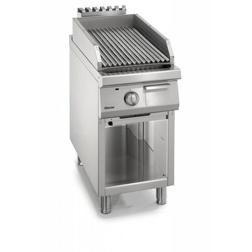  Bartscher Gas lavasteengrill met open onderbouw Serie 900 