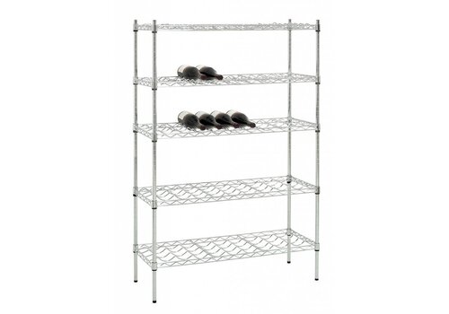  Bartscher Wijnrek verchroomd 130 flessen - BEST VERKOCHT 