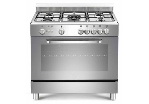  HorecaTraders Gasfornuis met Gas Oven en Grill | 5 Branders 