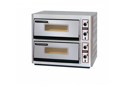 Bartscher Professionele Dubbel Pizzaoven 11200 Watt | 8 Pizza's 
