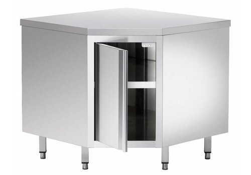  Bartscher Hoekkast zonder achteropstand, met tussenschap 