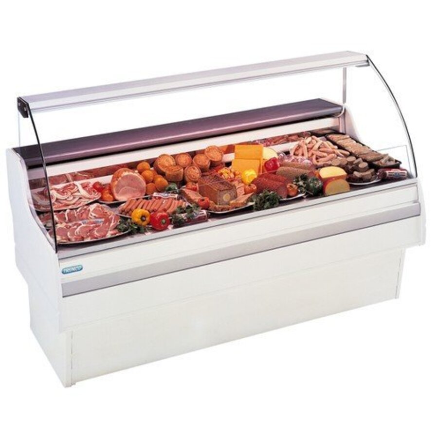 Koeltoonbank met gebogen glas