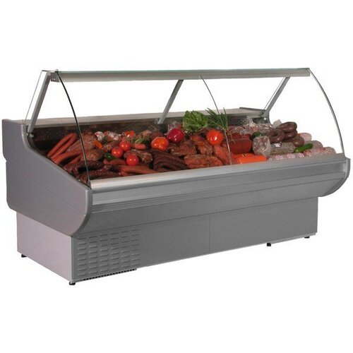  HorecaTraders Vleestoonbank - Gebogen Kantelruit 