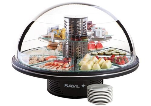  HorecaTraders Buffetvitrine Rond - Tafel Model 