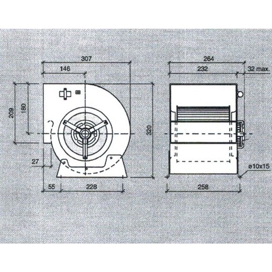 Professionele Afzuigkap motor - 1300 m3