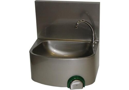  Saro RVS Handenwasbak met kniebediening 