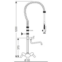 Professionele Voorspoeldouche met Spoelkraan