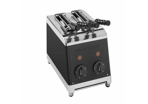  Milan Toast Tosti maker met 2 sneden | zwart 