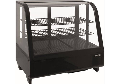  Saro Opzetkoelvitrine Zwart - 100 Liter 