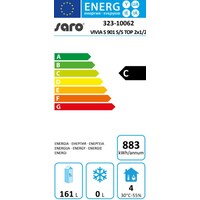 Gekoelde werkbank 1 deur 2 laden RVS | 90 x 70 x 85/88,5 cm