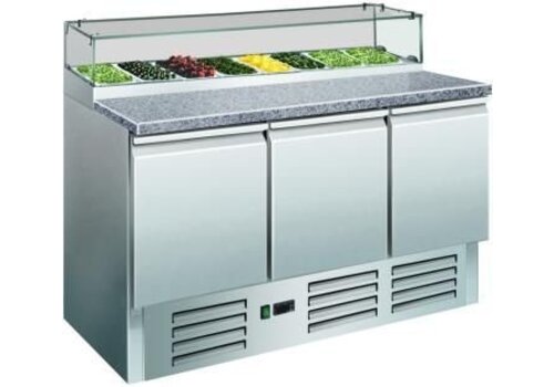  Saro Luxe Pizza Werkbank | 8 x 1/6 GN 