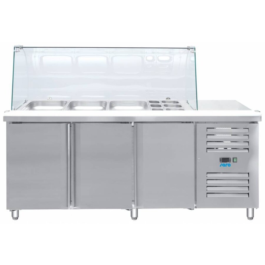 Luxe Saladette met glazen top