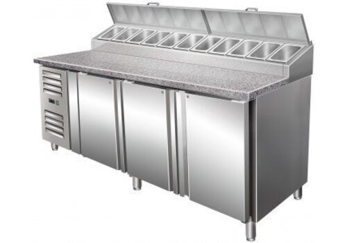  Saro Pizzawerkbank met 3 deuren | 60x40 cm roosters 
