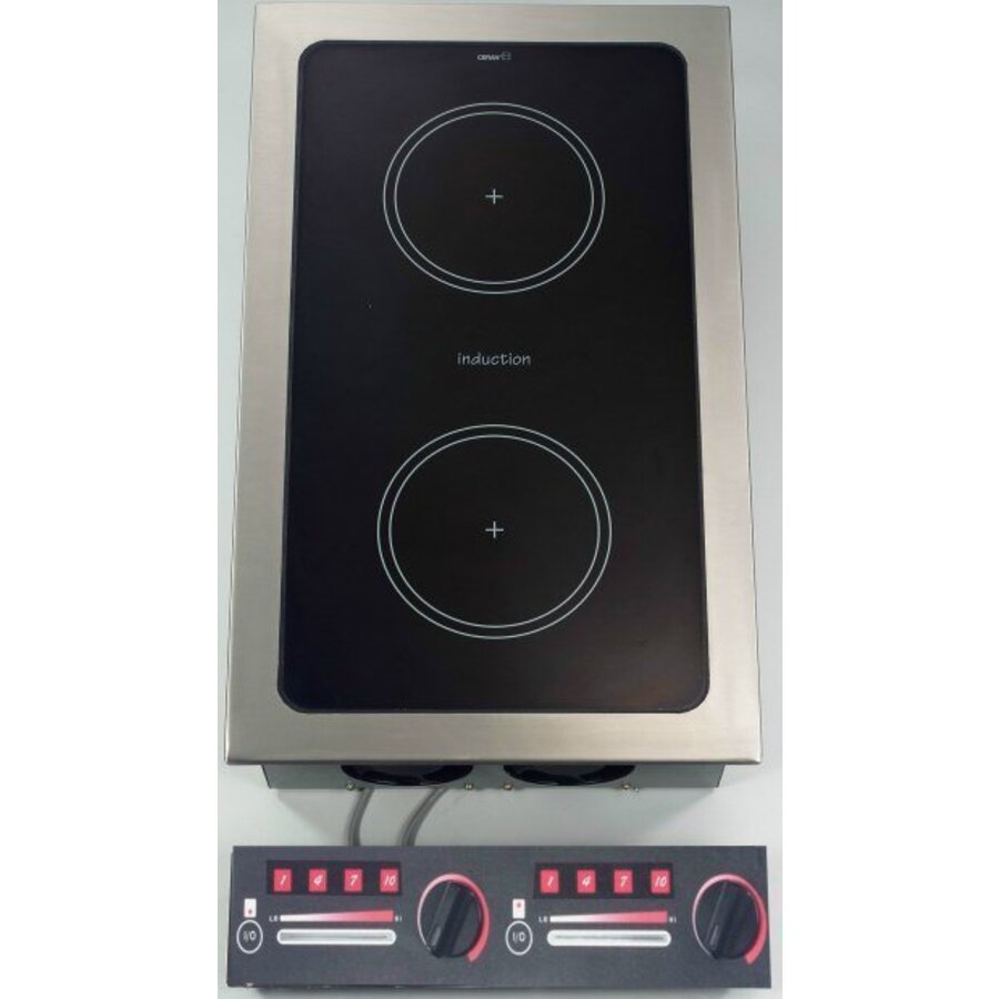 Inbouw Inductieplaat Professioneel 2 Zones | 3500Watt