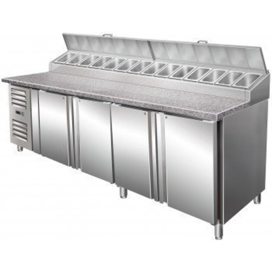 Gekoelde Voorbereidingstafel met 4 deuren