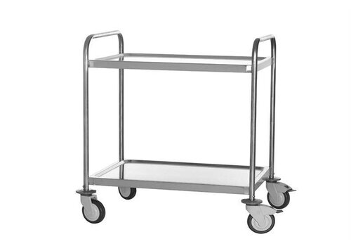  HorecaTraders Lange Serveerwagen | GELAST | 96(h)x107x74cm 