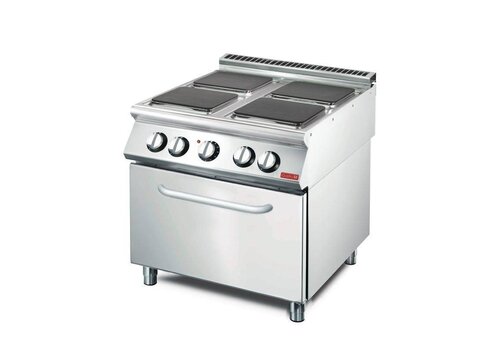  Gastro-M Elektrisch fornuis met heteluchtoven | 4 kookplaten 