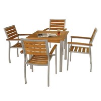 Teakhout Terrasstoel Stapelbaar |set 4 stuks