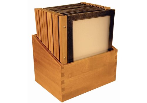  Securit Menu-Box Houten Collectie 20st, Zwart 