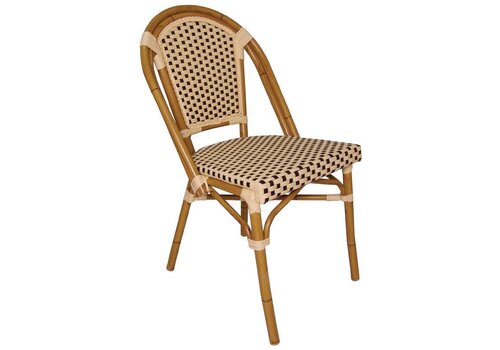  Bolero Kunststof Rotan Terrasstoel Stapelbaar | set 4 stuks 