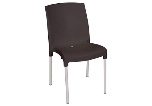  Bolero Kunststof Stoel Zwart | 4 Stuks 