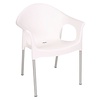 Bolero Kunststof Stoel Met Armleuning Wit | 4 Stuks